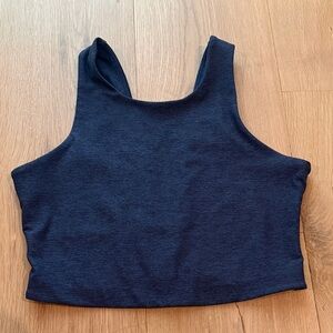 Outdoor Voices Venus Crop Navy Blue Women's Cropped Sports Bra size Small